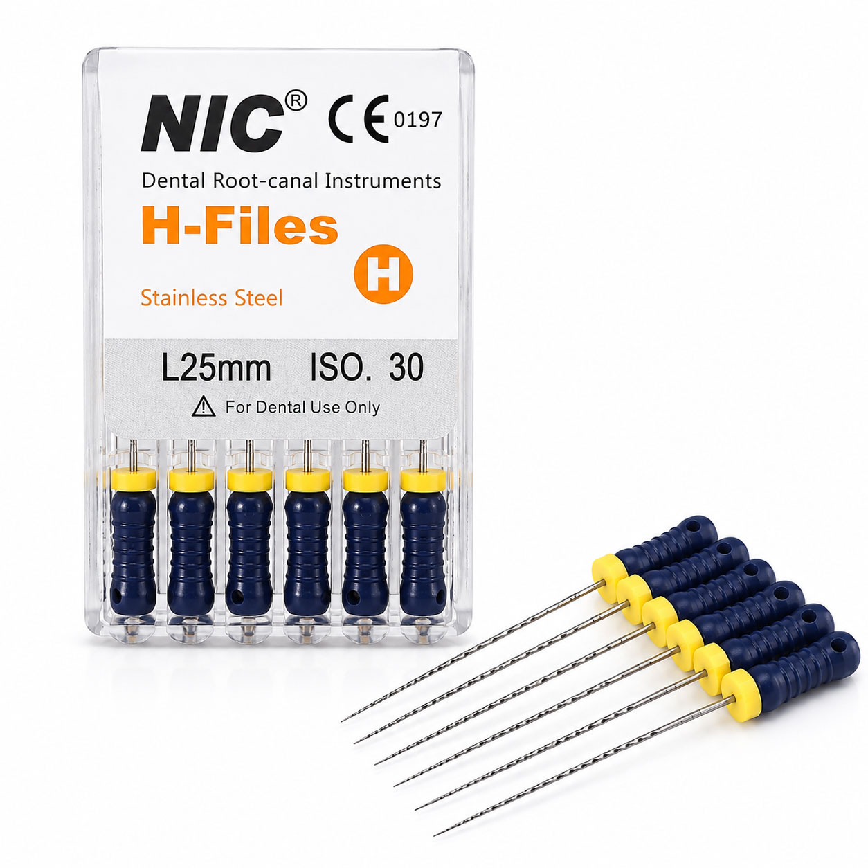 اچ فایل NIC طول 25 میلی‌متر بسته 6 عددی مناسب درمان ریشه دندان