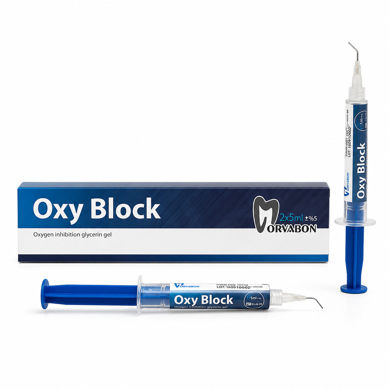 ژل گلیسیرین مروابن Oxy Block - سرنگ ۵ گرمی به همراه جعبه | مواد ترمیمی دندانپزشکی