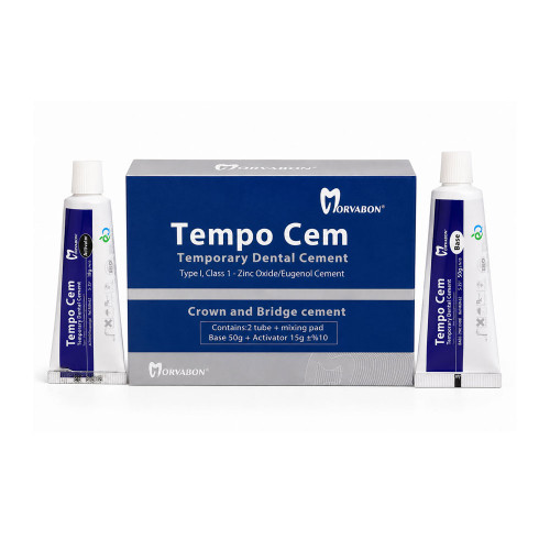 سمان موقت مروابن Tempo Cem شامل تیوب 50 گرمی Base و تیوب 15 گرمی Activator با زمینه سفید