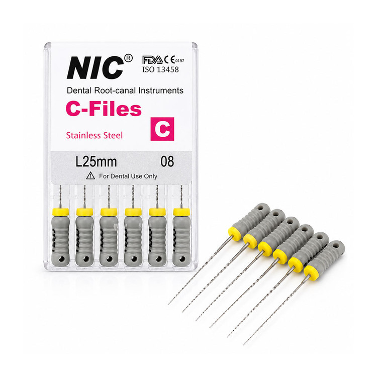 سی فایل NIC طول 25 میلیمتر بسته 6 عددی مناسب ایجاد مسیر اولیه و عبور از کانالهای کلسیفیه