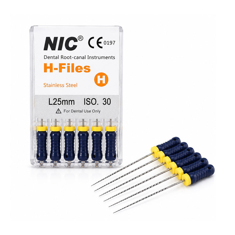 اچ فایل NIC طول 25 میلیمتر بسته 6 عددی مناسب درمان ریشه دندان