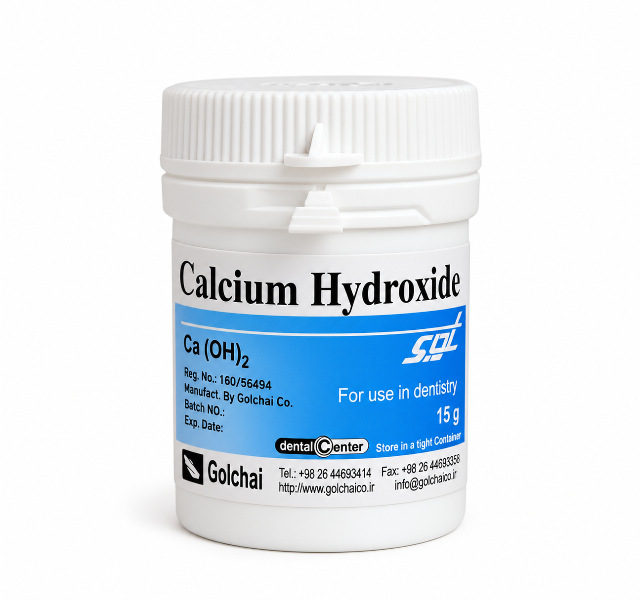 پودر کلسیم هیدروکساید گلچای Golchai Calcium Hydroxide Powder