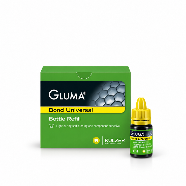 باندینگ یونیورسال GLUMA Bond Universal کولزر آلمان، بطری ۴ میلیلیتری به همراه جعبه محصول
