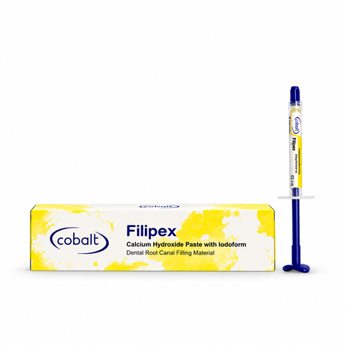 خمیر فیلپکس کبالت Cobalt Filpex حاوی کلسیم هیدروکساید و یدوفرم سرنگ ۲ گرمی