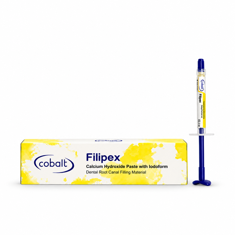 خمیر فیلپکس کبالت Cobalt Filpex حاوی کلسیم هیدروکساید و یدوفرم سرنگ ۲ گرمی