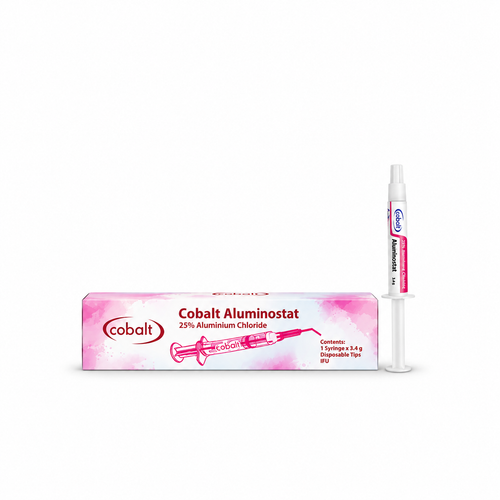 ژل هموستات کبالت Aluminostat سرنگ ۳٫۴ گرمی مخصوص کنترل خونریزی سطحی لثه