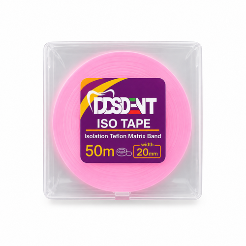 رول نوار ایزولاسیون تفلون دندانپزشکی ۵۰ متری از جنس PTFE، مناسب محافظت موضعی در درمانهای ترمیمی، پروتزی و ایمپلنت