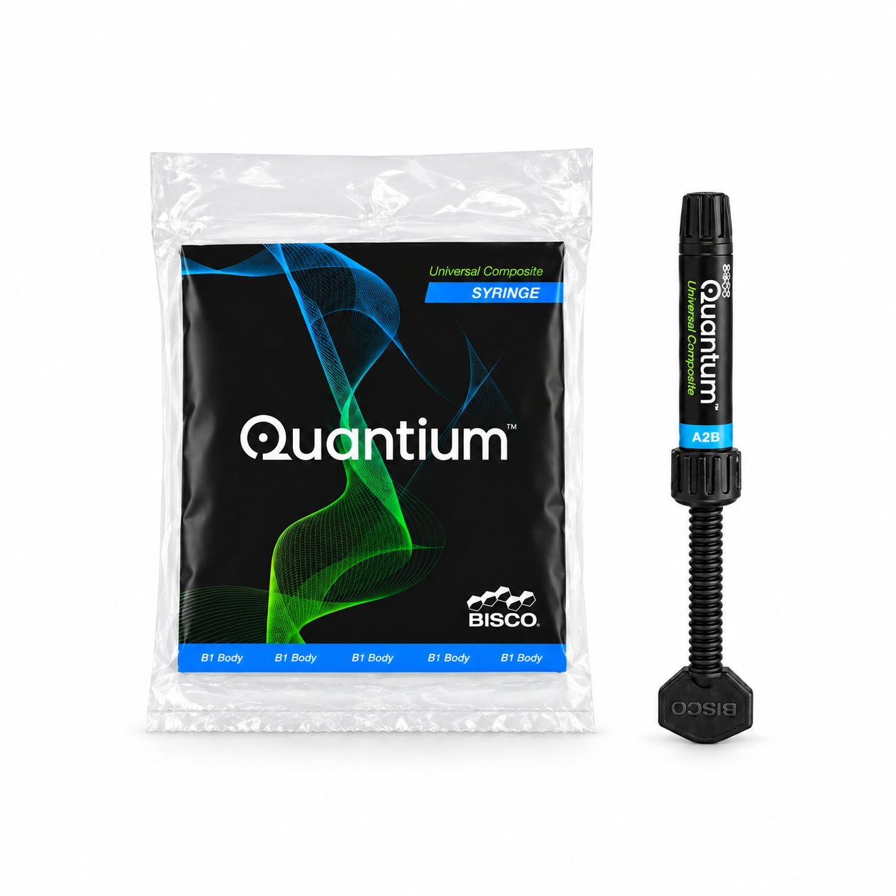 کامپوزیت دندانپزشکی بیسکو کوانتیوم BISCO Quantum در رنگ‌های A1، A2 و A3 و انواع Enamel و Body
